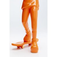 Figura decorativa Skating Astronaut arancione 33cm