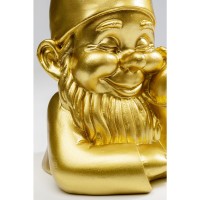 Deco Figurine Gnome Gold 21cm