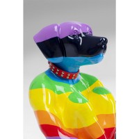 Deko Figur Sitting Dog Rainbow 80