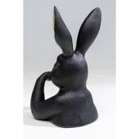 Figura decorativa Sweet Rabbit nero 23cm