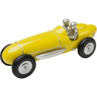 Objet décoratif Racing Car jaune 9cm