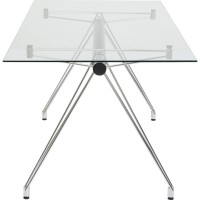 Table Officia Tempered Glass 160x80 cm