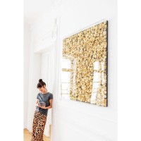 Deko Rahmen Gold Flower 120x120cm