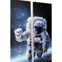 Bild Glas Triptychon Man in Space 160x240