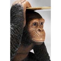 Deko Figur Butler Playing Chimp Schwarz 52cm