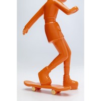 Figura decorativa Skating Astronaut arancione 33cm