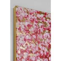 Bild Touched Flower Couple Gold Pink 100x80