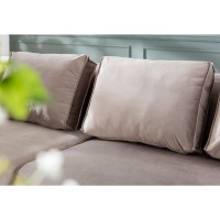 Corner Sofa Infinity Velvet Taupe Right