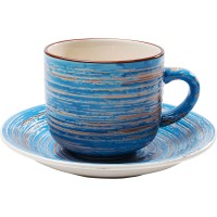 Tasses à café Swirl bleu (2-parts)