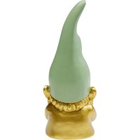 Figurine décorative Nain doré vert 21cm
