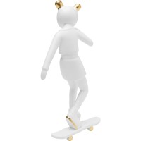 Deko Figur Skating Astronaut Weiß 33cm