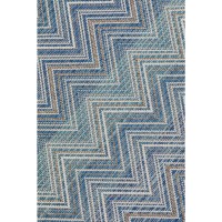 Outdoor Teppich Zigzag Blau 160x230cm