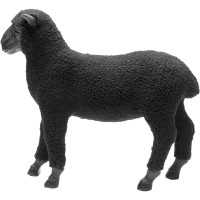 Figura decorativa Happy Sheep Wool nero 37cm