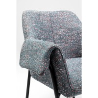 Chair with Armrest Bess Grey Flitter