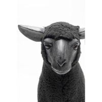 Deko Figur Happy Sheep Wool Schwarz 37cm