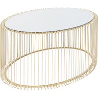 Coffee Table Wire Uno Brass 60x90cm