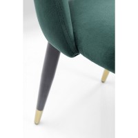 Chaise Iris velours vert