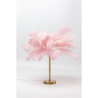 Table Lamp Feather Palm Pink 60cm
