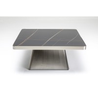 Table basse Miler argenté 80x80cm