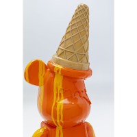 Deko Figur Gelato Bear Orange 40cm