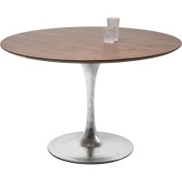 Table Invitation set noyer - zinc Ø120cm