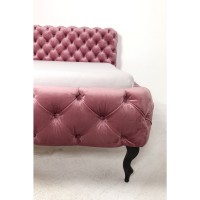 Letto Desire 160x200cm velluto rosa