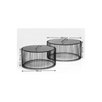 Coffee Table Wire Silver (2/Set)