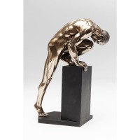 Deco Object Nude Man Stand Bronze 35cm