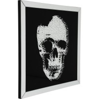 Quadro Frame specchio Skull 100x100cm
