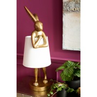 Lampe de table Animal Rabbit Or/Blanc 88cm