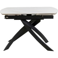 Table à rallonges Twist onyx 120(30+30)x90cm