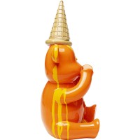 Deko Figur Sitting Gelato Bear Orange 37cm