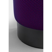 Tabouret Jody violet - Mesh noir Ø35cm