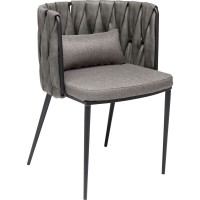 Chair with Armrest Cheerio Grey incl. cushion