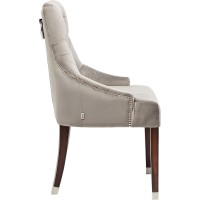 Chaise Prince velours gris
