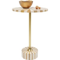 Side Table Domero Cirque Gold White Ø40cm