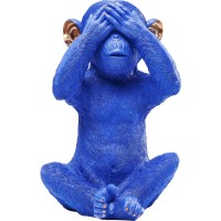 Tirelire Monkey Mizaru bleu