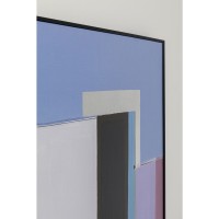 Gerahmtes Bild Abstract Shapes Lila 113x113cm