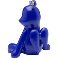 Deco Figurine Sitting Squirrel Blue 20cm
