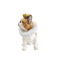 Figura decorativa King Dog marrone 29cm
