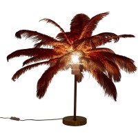 Table Lamp Feather Palm Rusty Red 60cm
