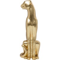 Deco Figurine Sitting Leopard Gold 150cm
