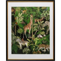 Tableau encadré Animals in Jungle 80x100cm
