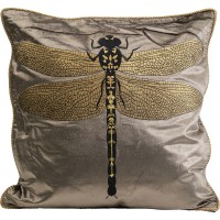 Cushion Glitter Dragenfly Brown 40x40cm