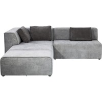 Canapé d angle Infinity Ottomane gris gauche