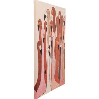 Tableau Touched Flamingo Meeting 90x120cm