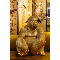 Deko Figur Monkey Gorilla Side XL Gold