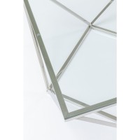 Table basse Cristallo argenté 80x80cm