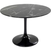Table Solo Marble Black Ø110