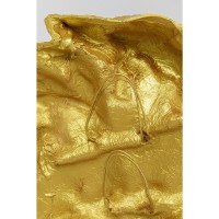 Wandobjekt Lion Head Gold 90x100cm